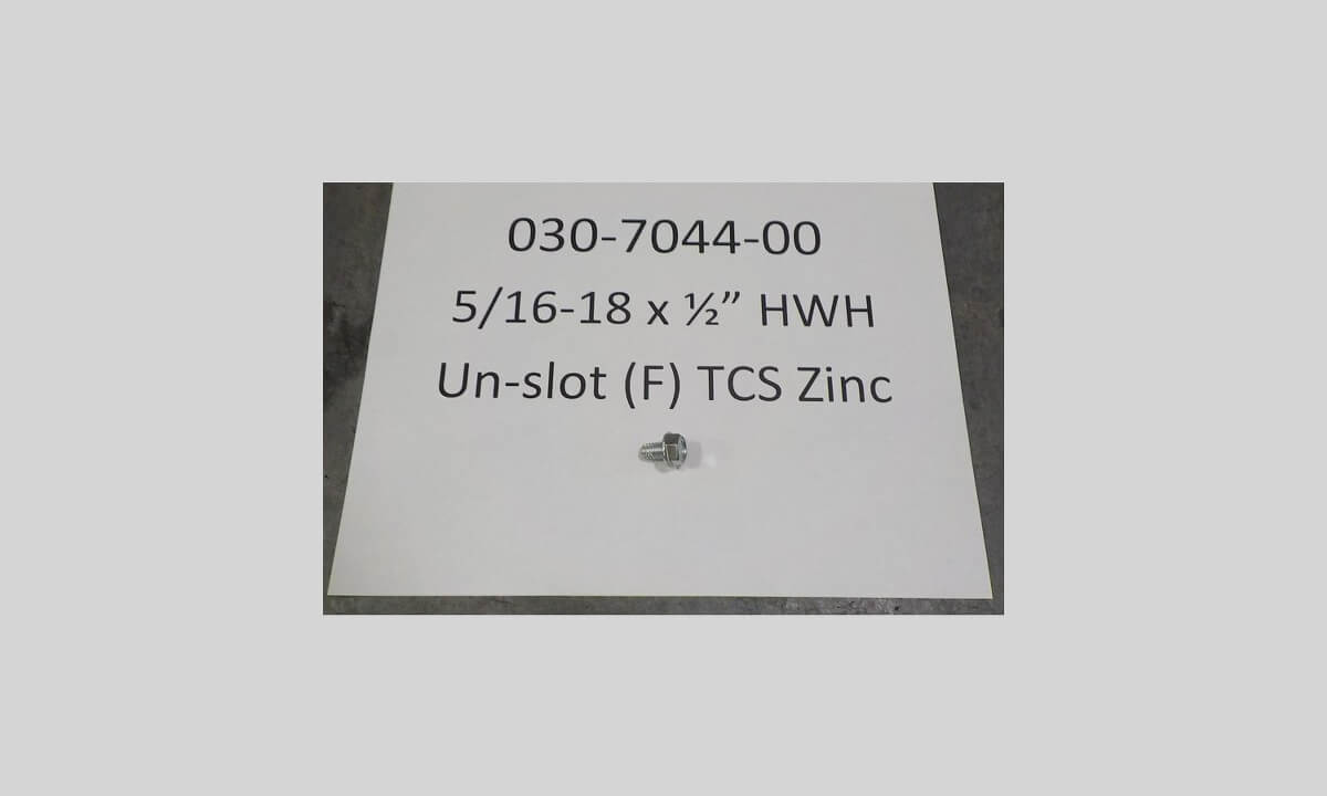 5/16-18 x ½” HWH unslot (F) tcs zinc
