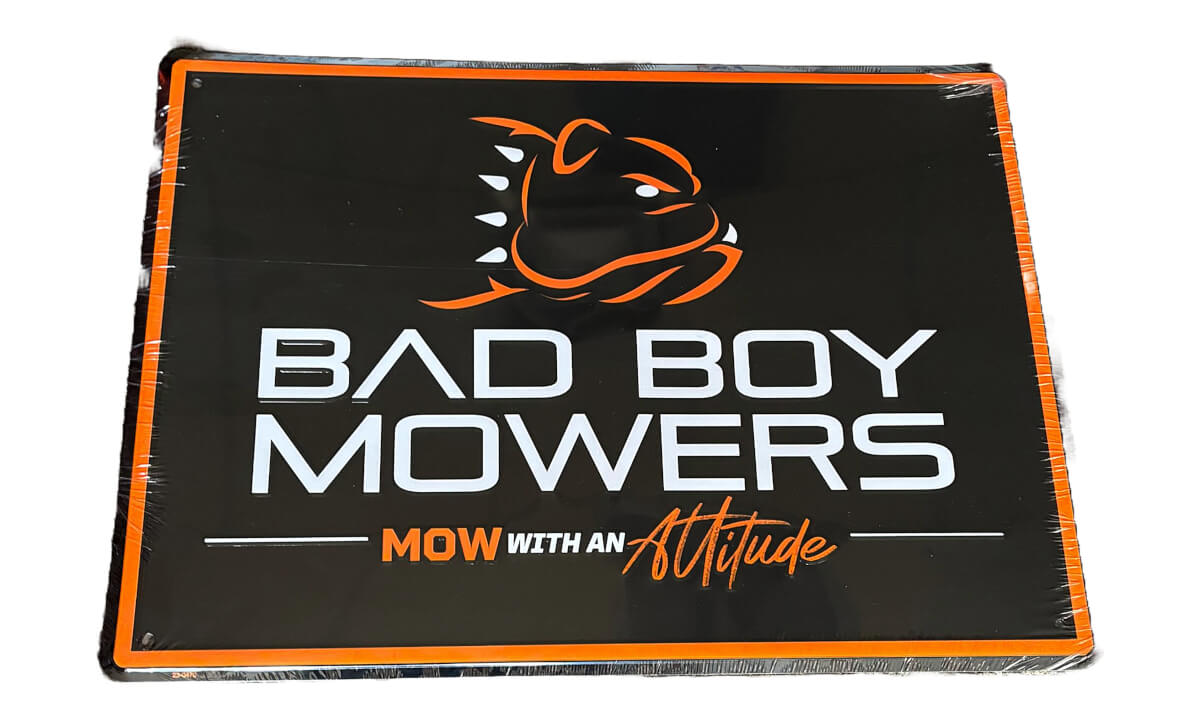 Bad Boy Metal Square Sign 12x16