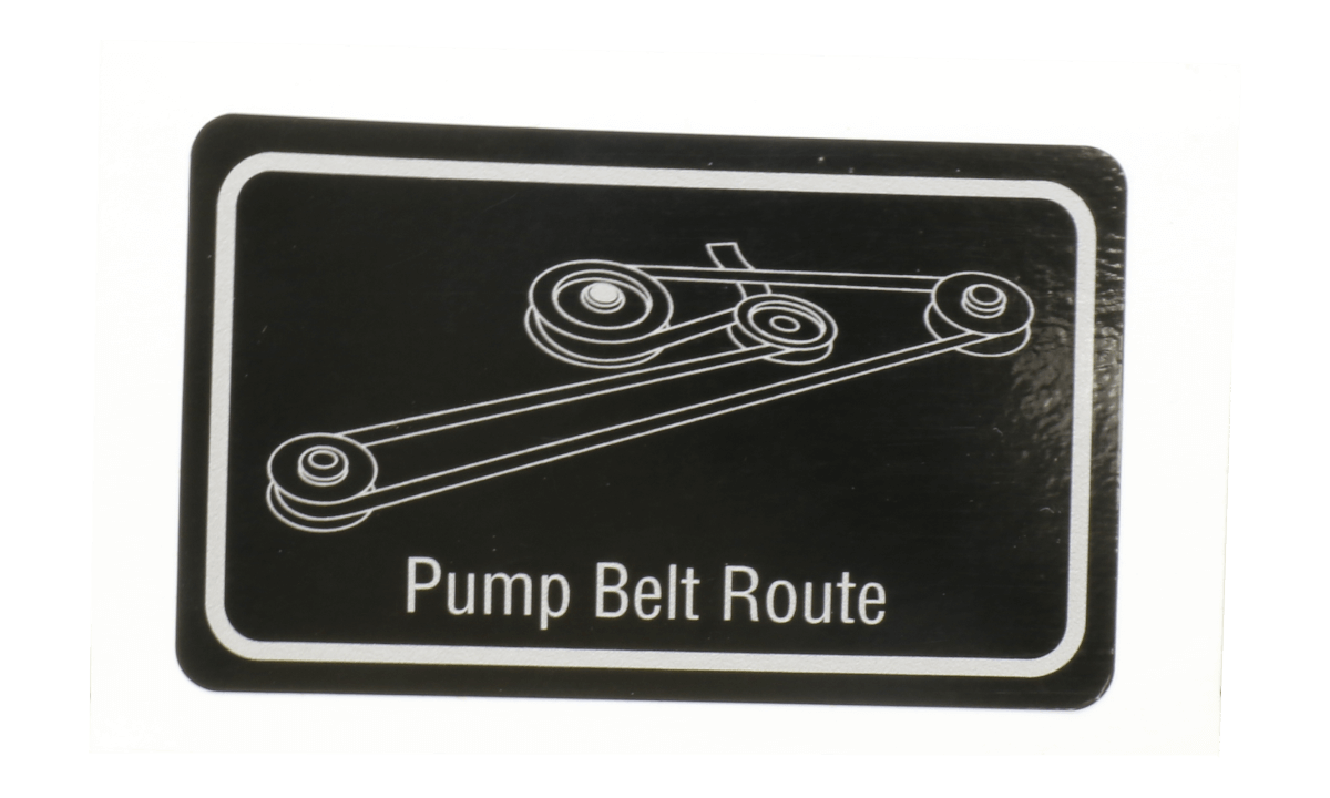 Pump Belt Route Decal-Pump Pla