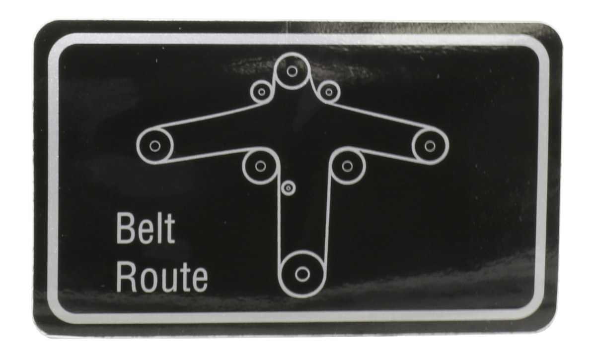 Deck Belt Route Decal