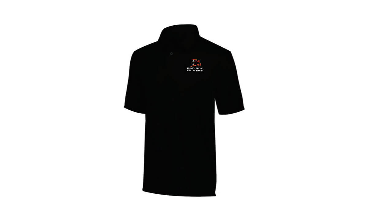 Black Polo Sewn Logo S