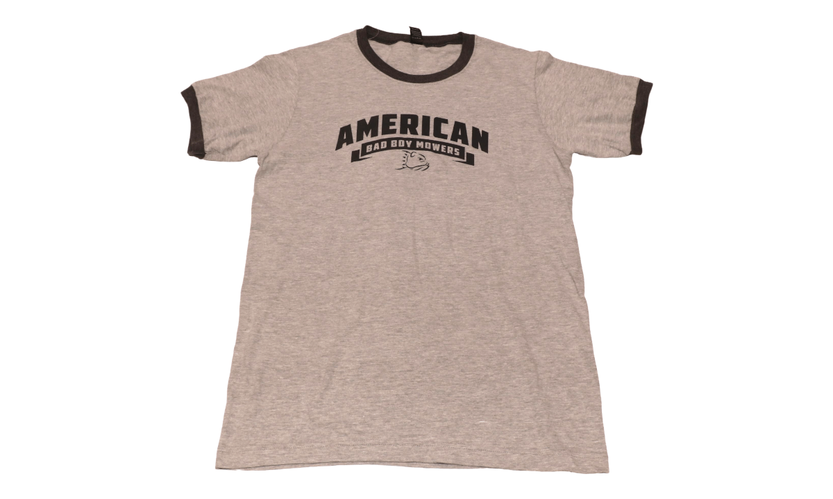 Large- Tultex Ringer Heather Grey / Charcoal