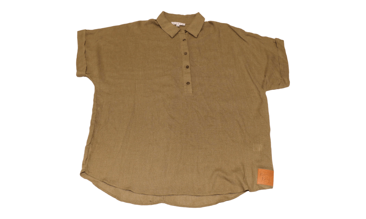 Medium - Olive Ladies Slouchy Polo