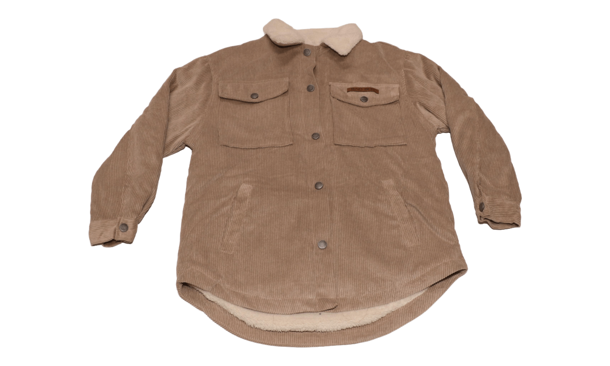XL - BBM Ladies Corduroy Shacket/Sherpa Lining