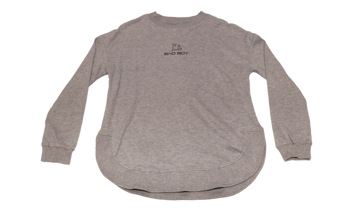 2XL - BBM Grey Thermal Waffle Weave Long Sleeve