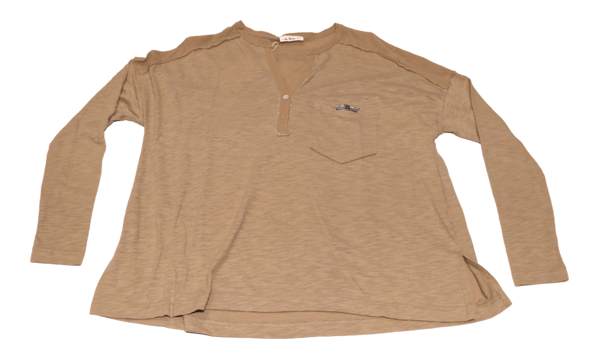 Small - BBM Ladies Cream Long Sleeve Henley