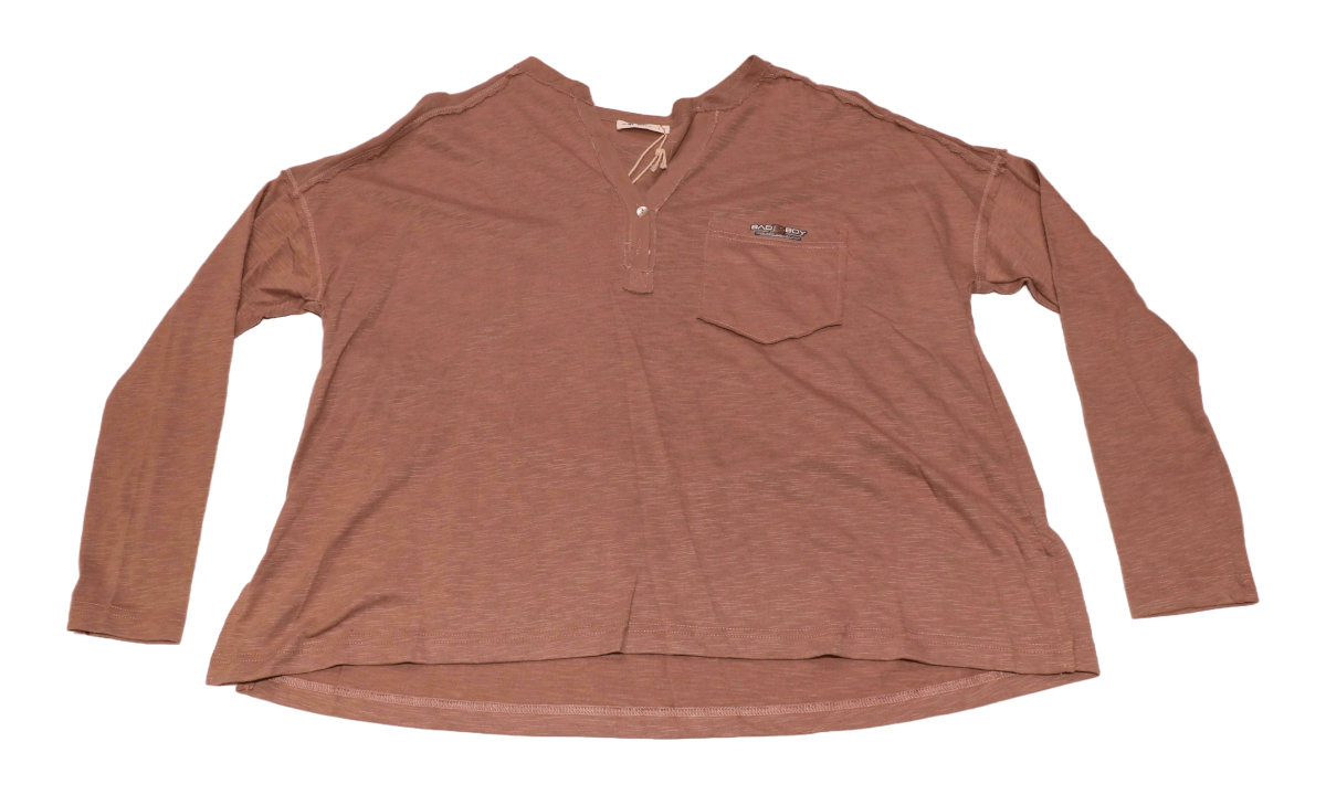 Medium - BBM Ladies Mauve Long Sleeve Henley