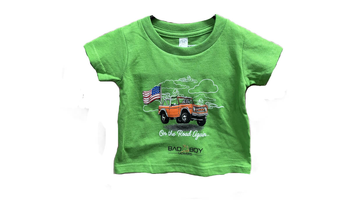 18 MO - Kids Apple Green Vintage On The Road Again