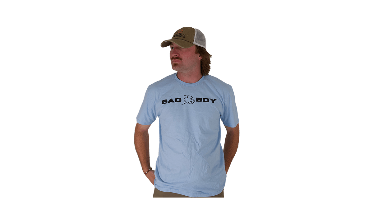 Large - Men's Light Blue Work With An Attitude