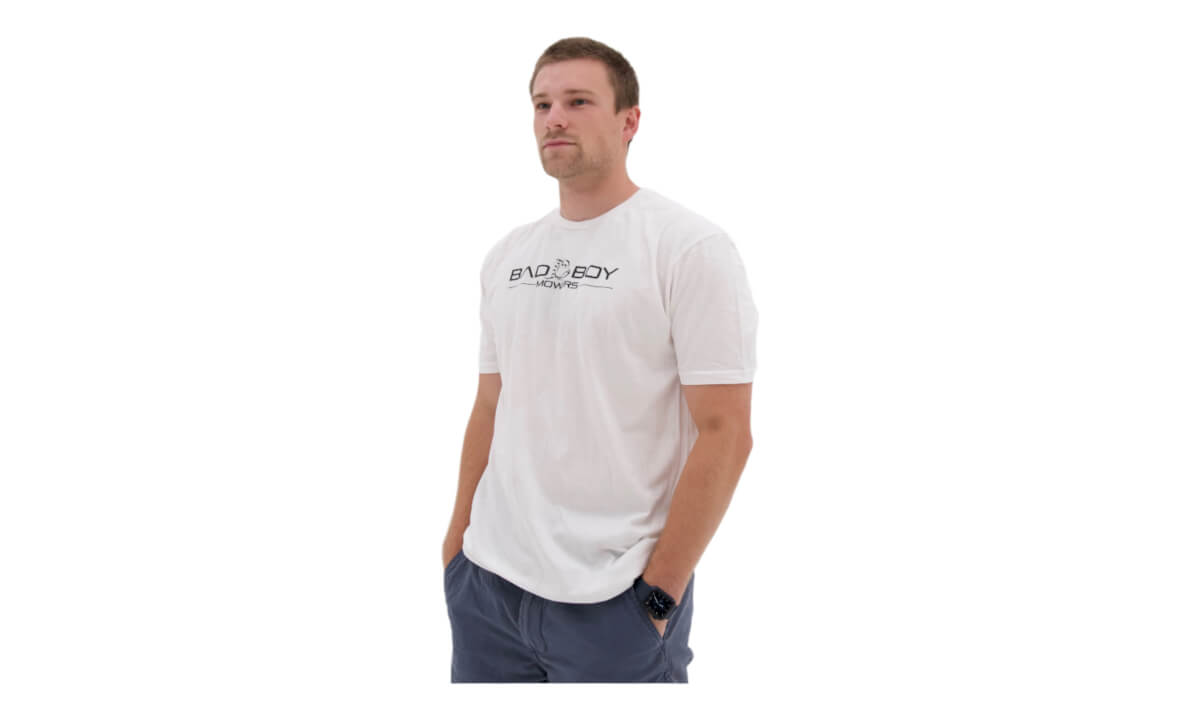 Medium- Men's White Mow With An Attitude Graphic T