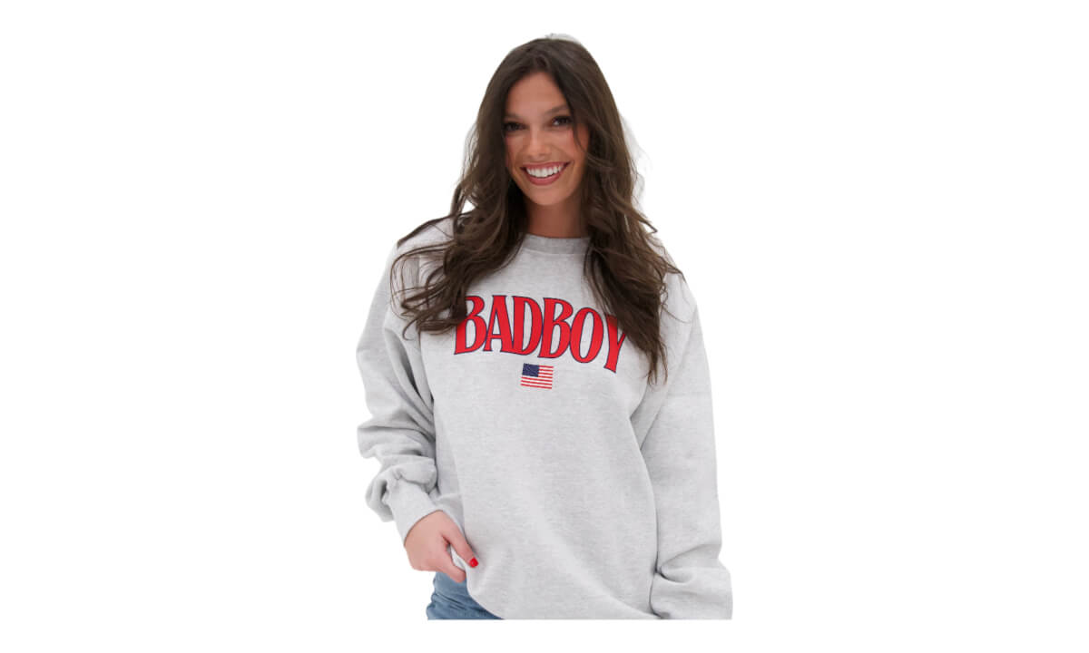2XL Ladies Bad Boy / Flag Sweatshirt