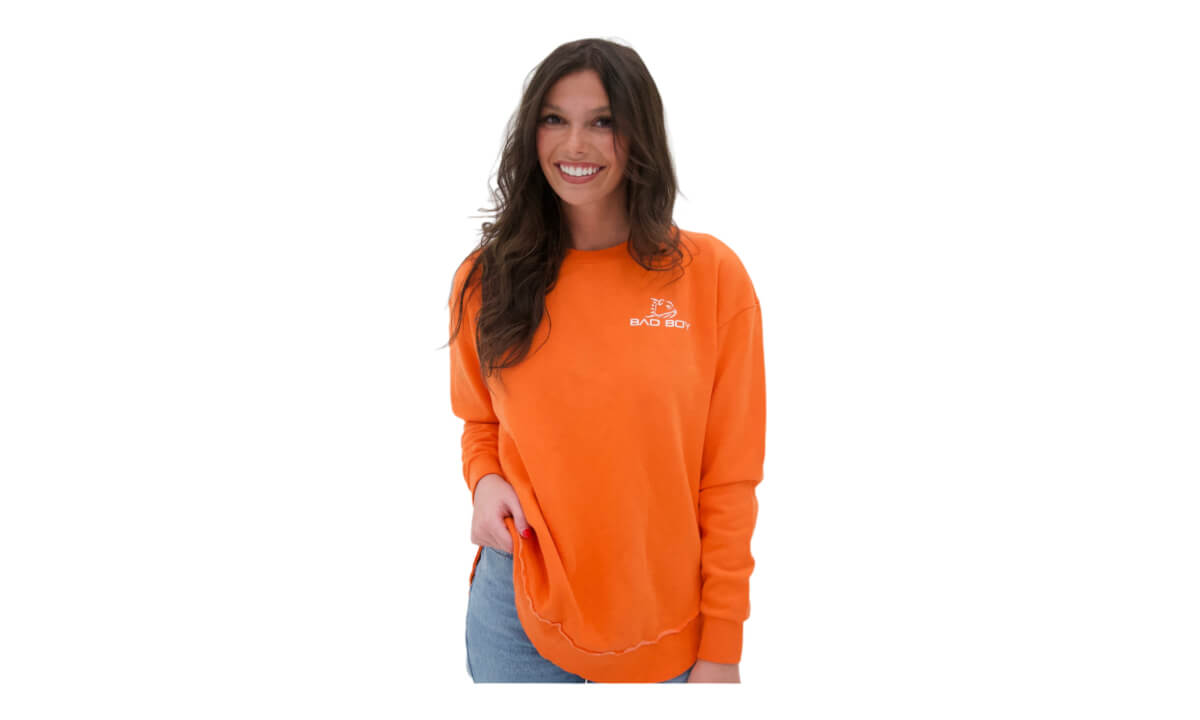 2XL - Orange / Corded Crew Longsleeve