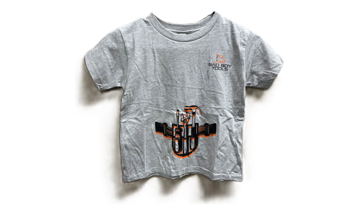 2T - Grey Toddler Tool Belt Tee