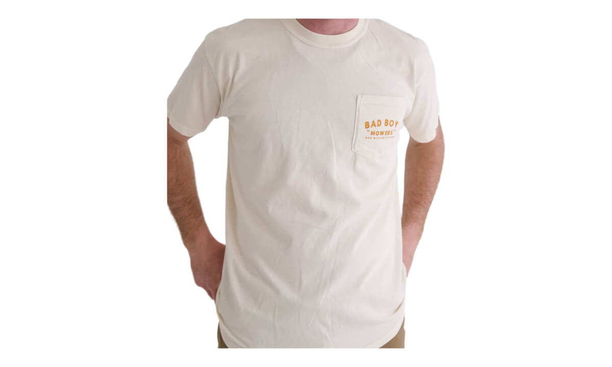 Large - Comfort Colors Tan/Orange Camo Pocket Tee