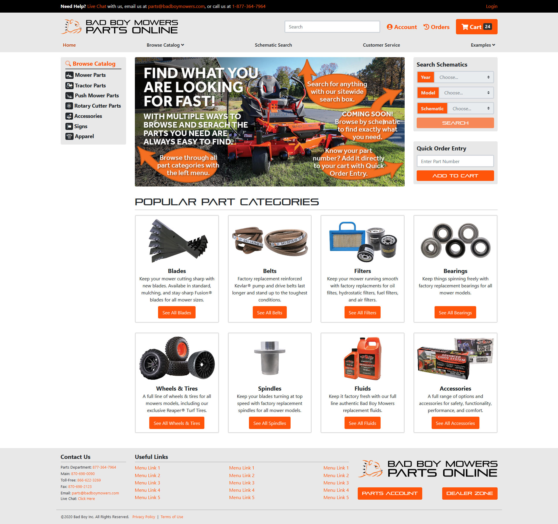 Search or Browse for the parts you need